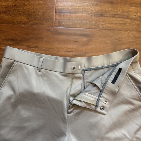 Greyson Sequoia Knit Trouser Mens 38 x 32 Khaki Beige Golf Performance Pants - Picture 5 of 14